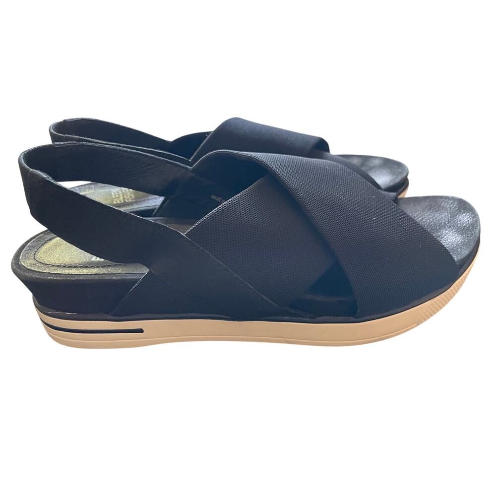 EILEEN FISHER $175 Spa Sneaker Sandals Black White Size 6